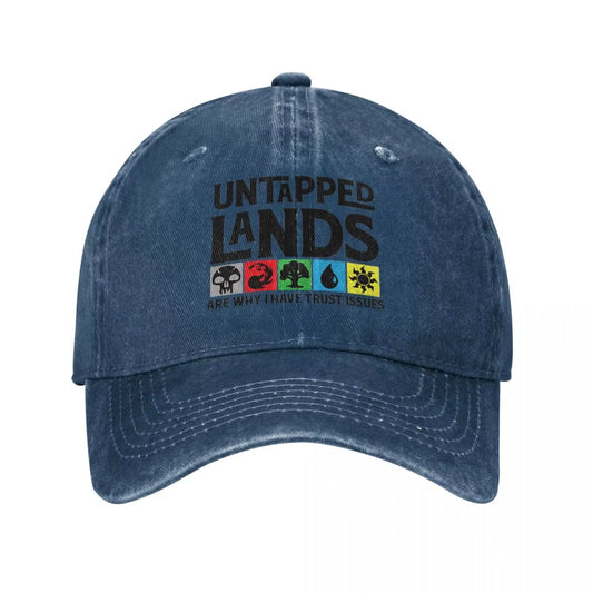 Untapped Lands Are Why I Have Trust Issues Baseball Cap MTG Outdoor Sun Wholesale Dad Hats Unisex Teens Classic Sun Baseball Cap