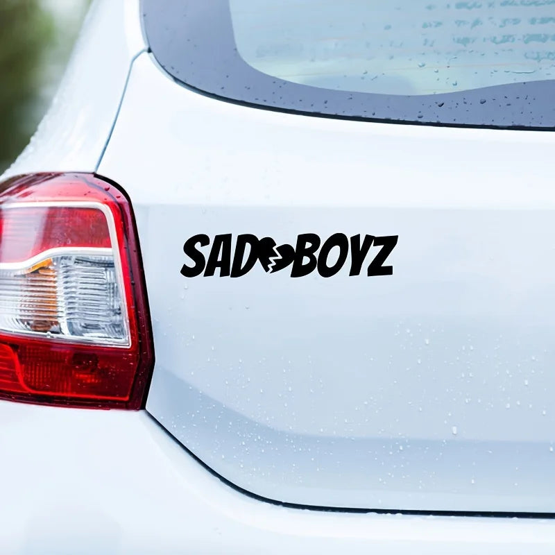 Expressive SAD BOYS Fantasy Car Decals for Auto Window Bumper Trunk Vinyl Vehicle Rear Windshield Stickers Car Styling