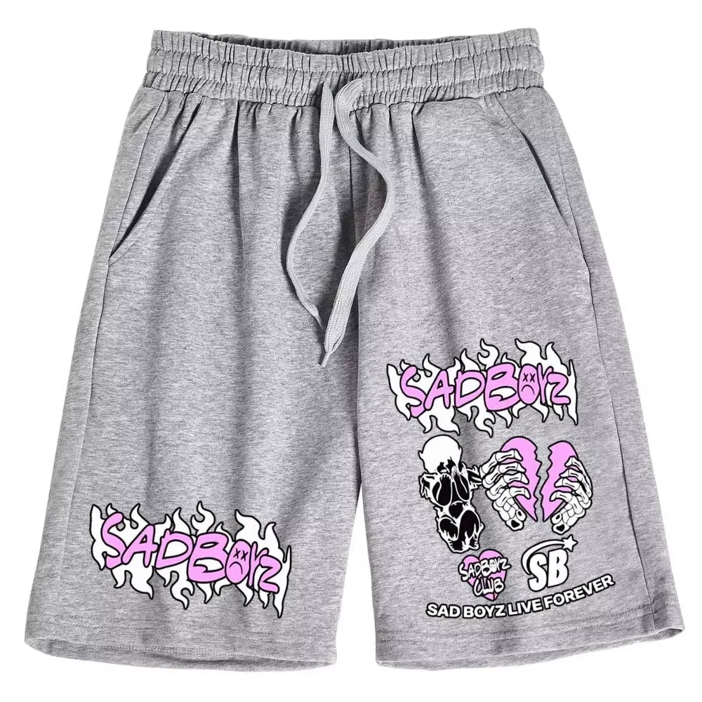 2024 Sad Boy Junior H Men'S Fashion Shorts Summer New Sports Men'S and Women'S Shorts