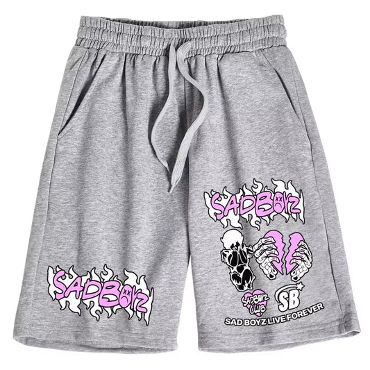 2024 Sad Boy Junior H Men'S Fashion Shorts Summer New Sports Men'S and Women'S Shorts