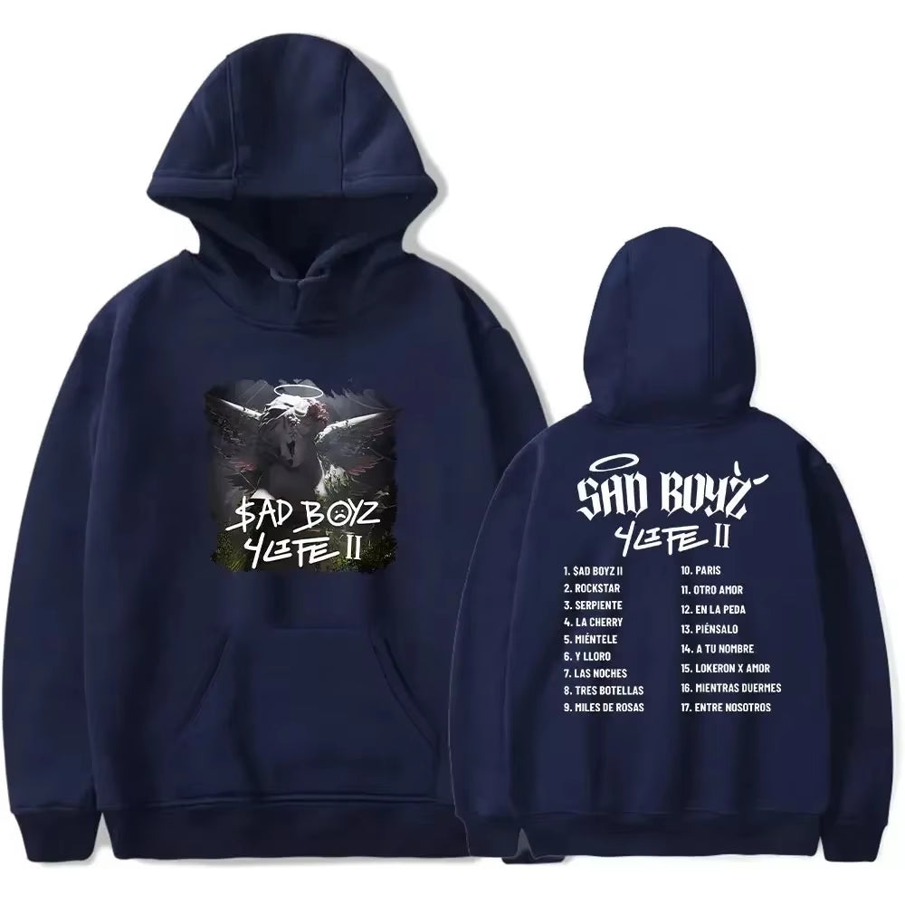 Sweatshirt Fashion Autumn Pullover Funny Casual Streetwear Junior H Tour Hoodies Sad Boyz 4 Life Album Merch Print Unisex Hoode